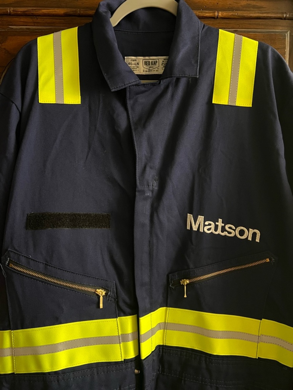 Embroidered 'Matson' High-Visibility Work Jacket - Black & Neon Yellow Coverall